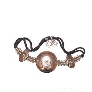 Chain/rope waist belt with lobster clasp.